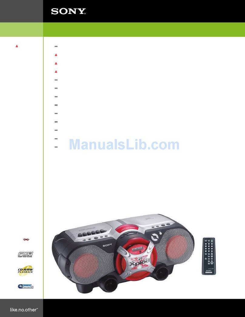 Sony CFD G505 - Xplod Boombox User manual