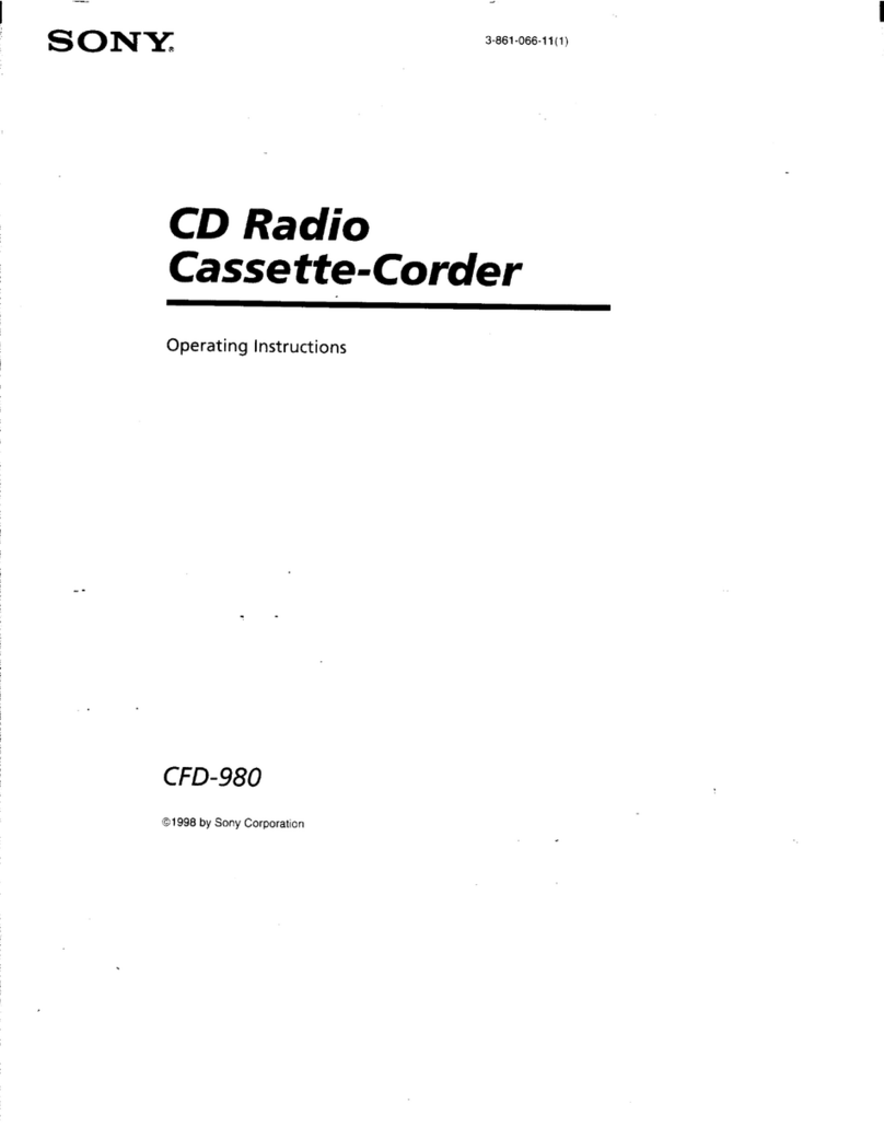 Sony CFD-980 Operating Instructions  (English,... operating instructions