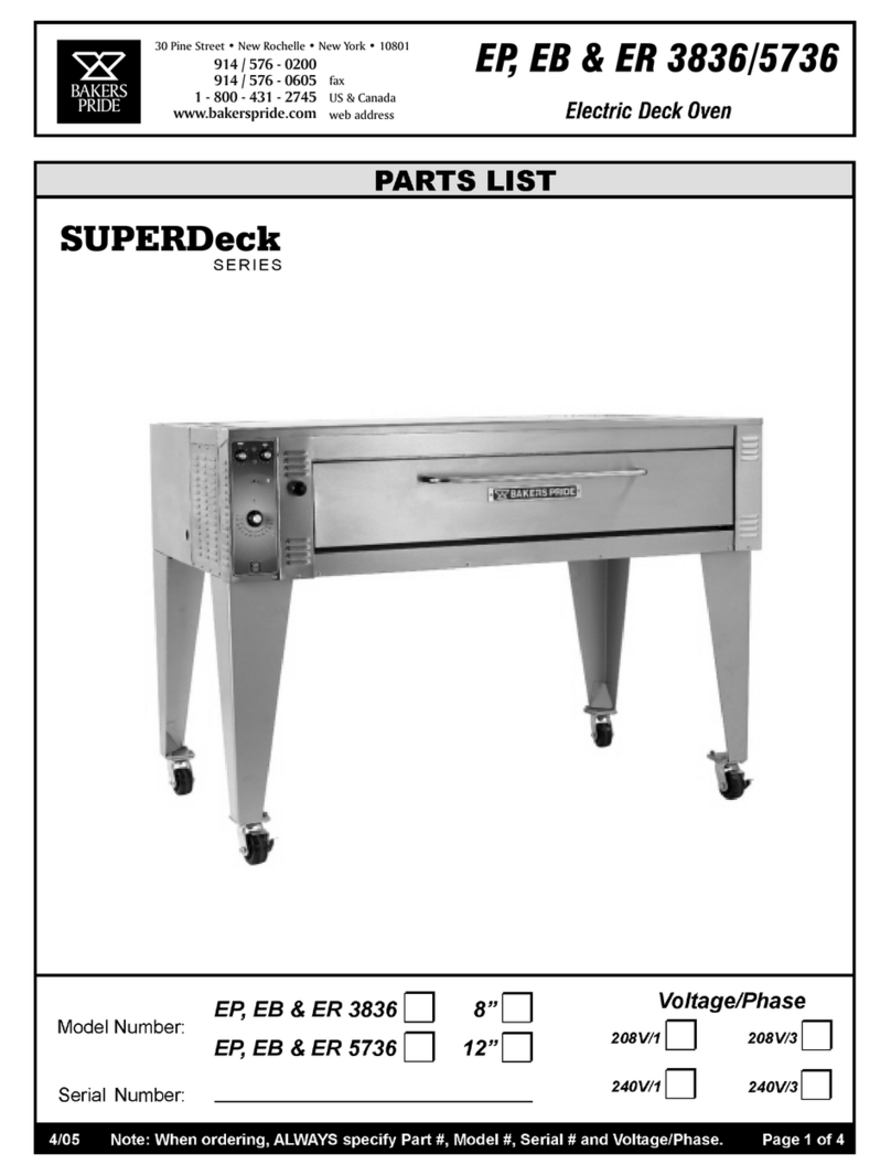 Bakers Pride EB-1-2828 User manual