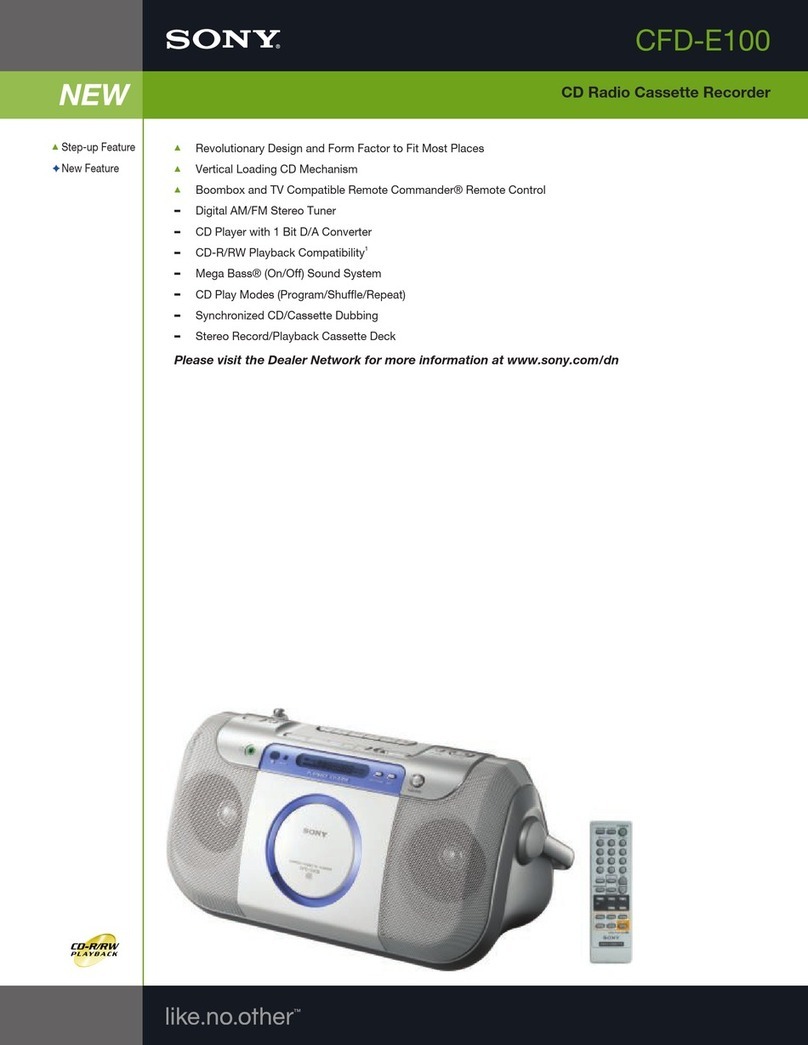 Sony CFD-E100 Specifications