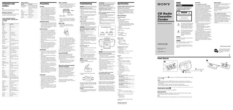 Sony CFD-E100 User manual