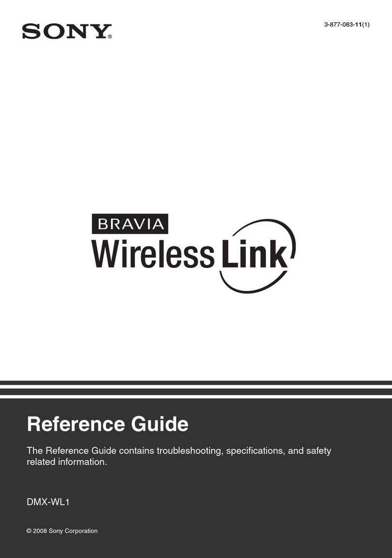 Sony DMXWL1 - BRAVIA Wireless HD Link reference guide
