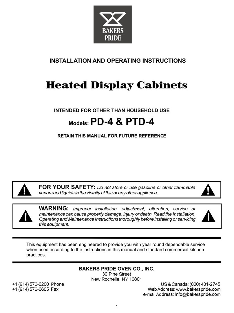 Bakers Pride PD-4 Installation and operating instructions