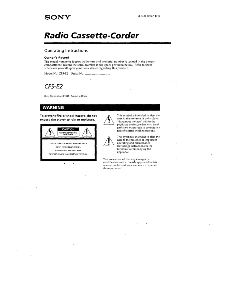 Sony CFS-E2 Operating Instructions  (primary... User manual