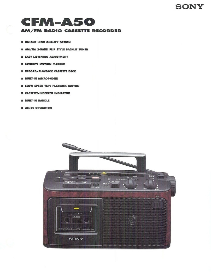 Sony CFM-A50 Specifications