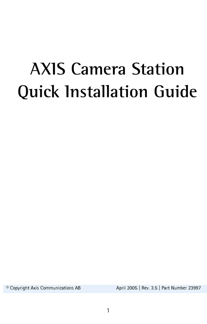 Axis Camera Station User manual