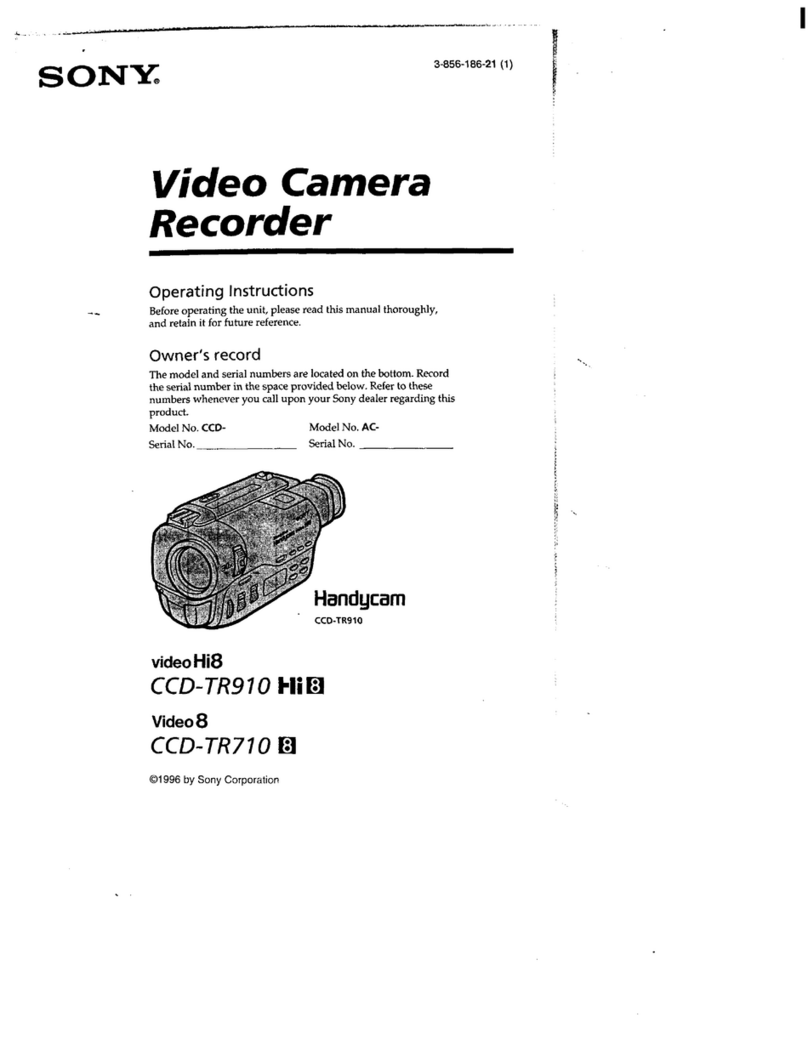 Sony Handycam CCD-TR910 User manual