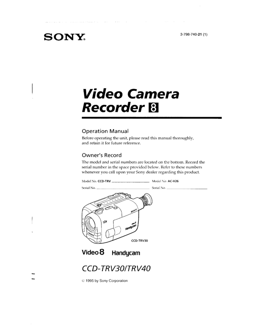 Sony CCD-TRV30 - Video Camera Recorder 8mm User manual