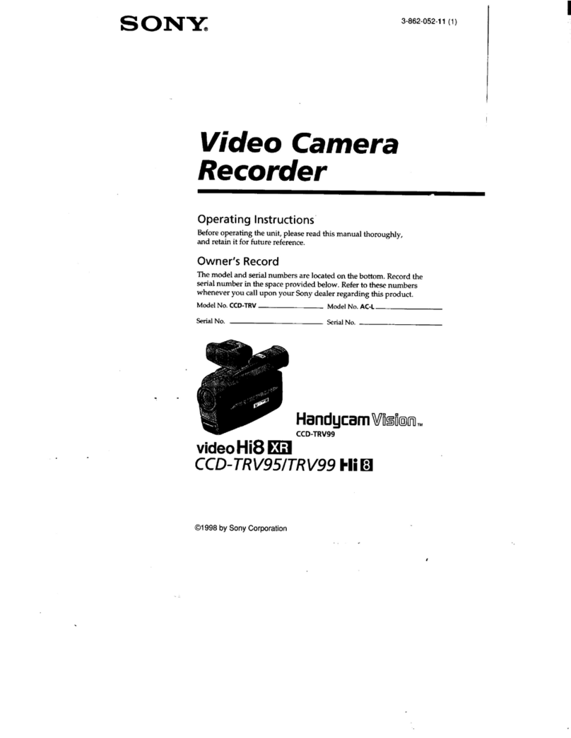 Sony Handycam Vision CCD-TRV95 User manual Sony Handycam Vision CCD-TRV95 User manual