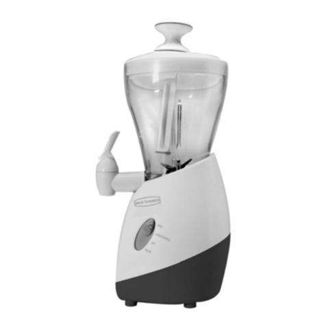 Back to Basics SMOOTHIE TWIST SJR400T User manual