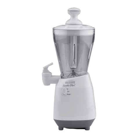 Back to Basics SMOOTHIEBLAST SJR1X User manual