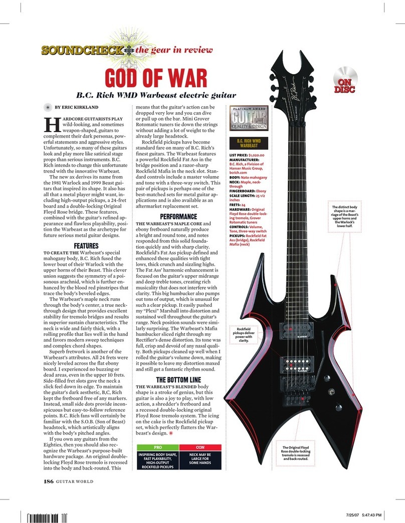 B.C. Rich WMD Warbeast Specifications