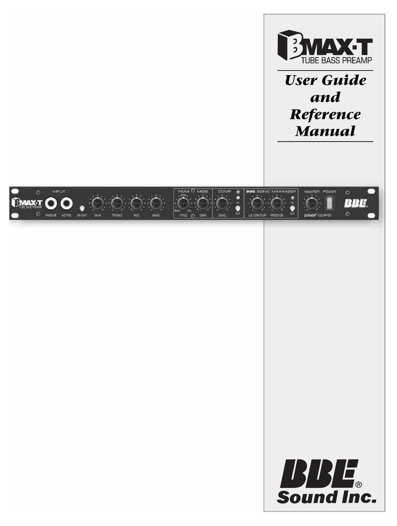BBE BMAX-t User and reference manual