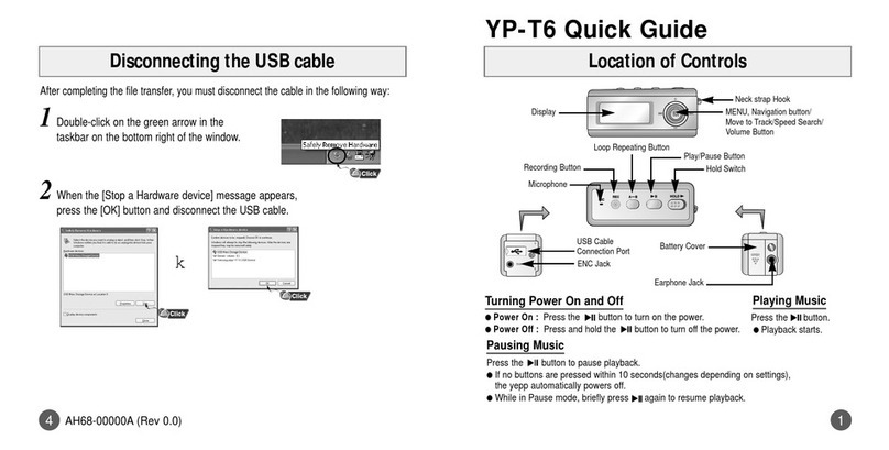 Samsung Yepp YP-T6H User manual