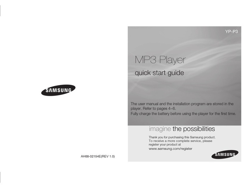 Samsung YP-P3JCS - 8 GB Digital Player User manual
