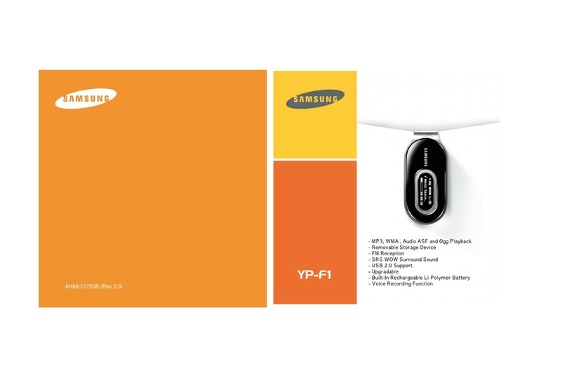 Samsung YPF1X - YEPP 512 MB Digital Player User manual