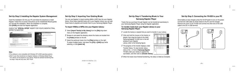 Samsung Napster YH-920GS User manual