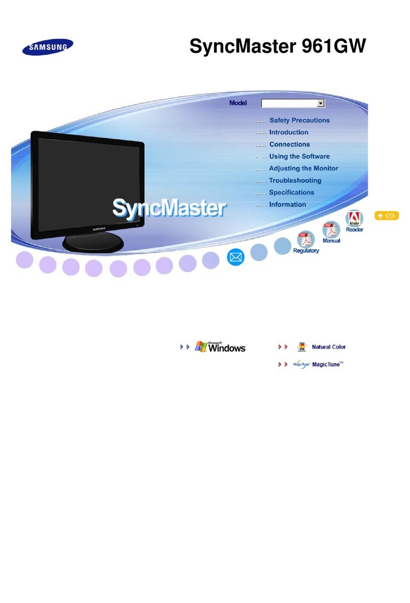 Samsung SyncMaster 961GW User manual Samsung SyncMaster 961GW User manual
