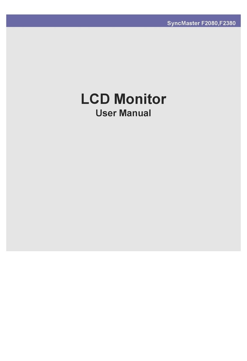 Samsung F2080 - SyncMaster - 20" LCD Monitor User manual Samsung F2080 - SyncMaster - 20" LCD Monitor User manual