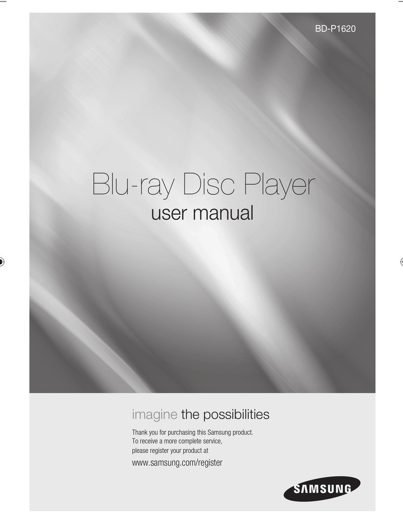 Samsung BD-P1620 User manual Samsung BD-P1620 User manual