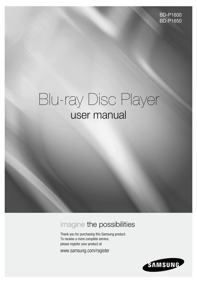 Samsung BD-P1600A user manual