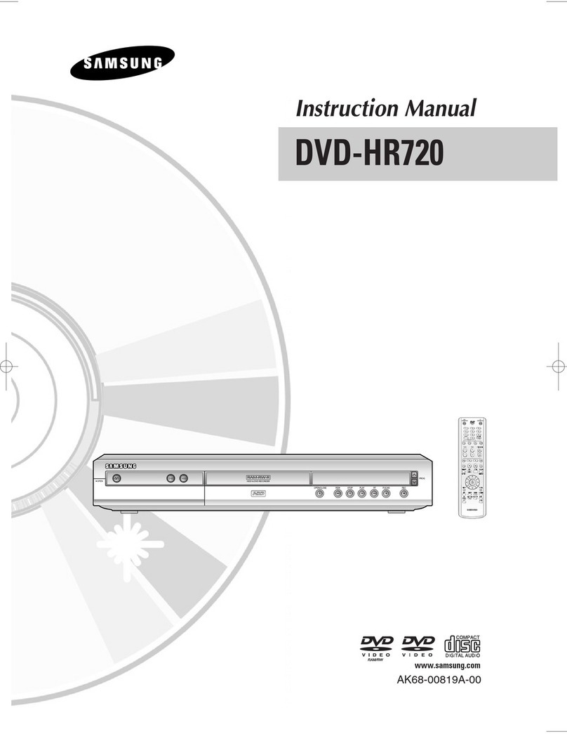 Samsung DVDHR720 instruction manual
