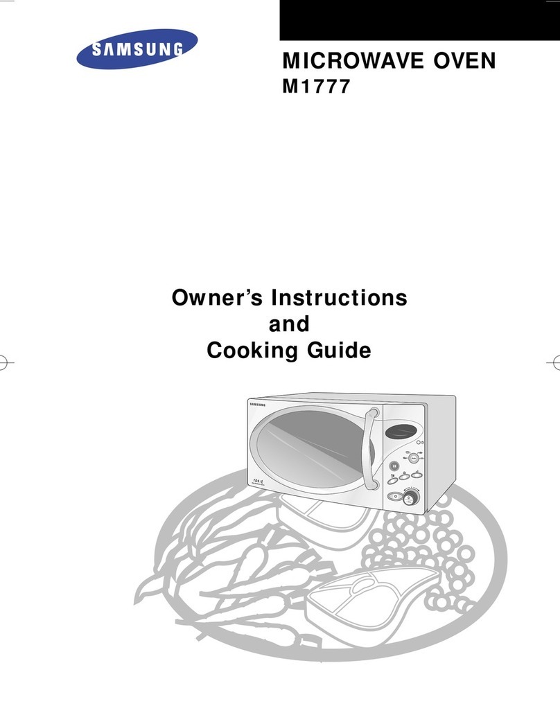 Samsung M1777 Owner's instructions and cooking guide