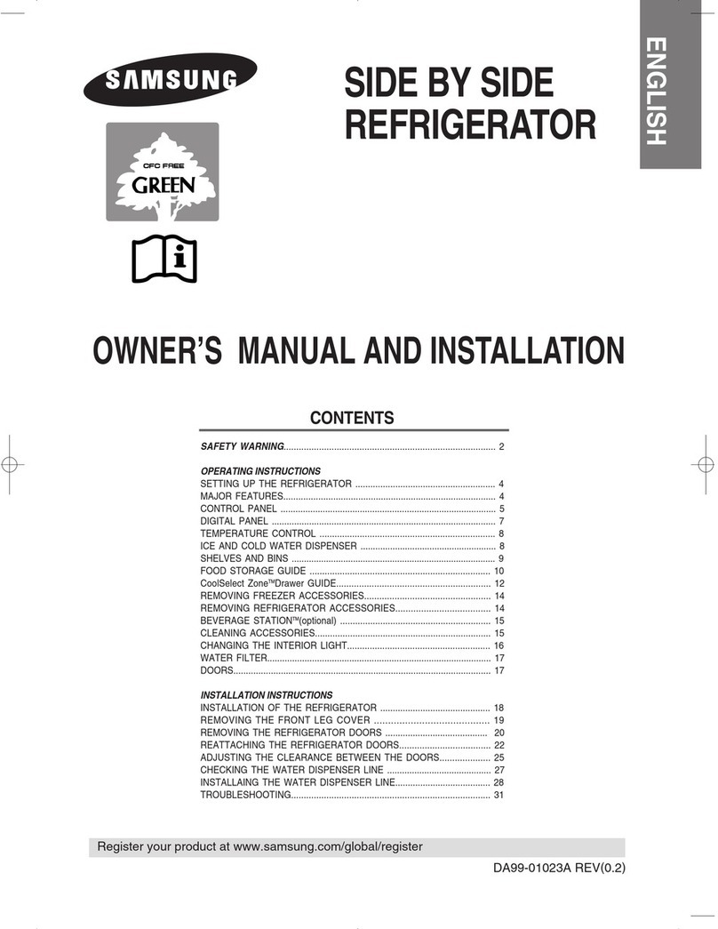 Samsung RS60DJSM Safety guide