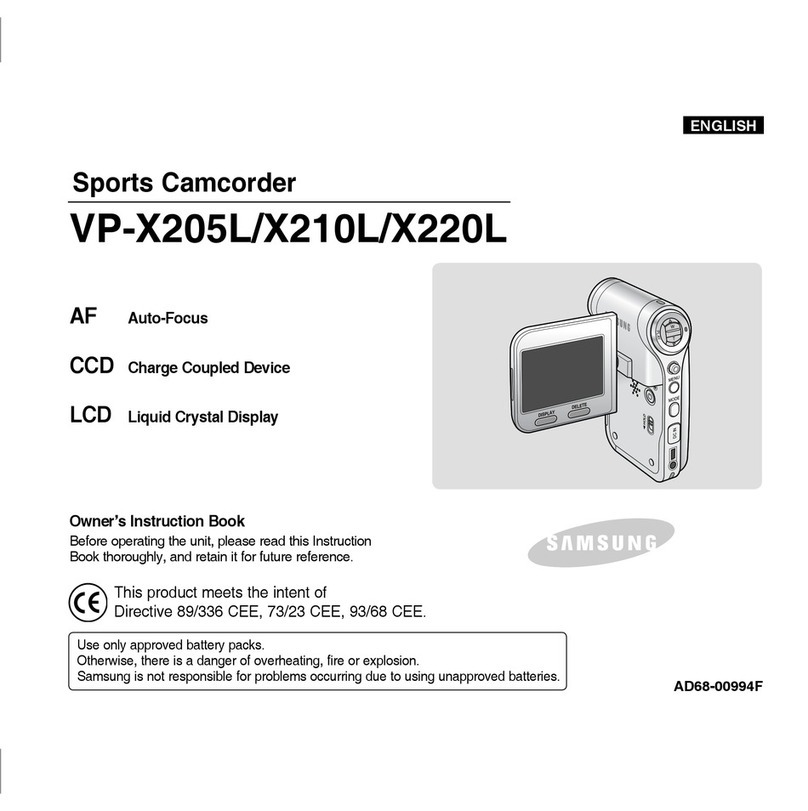 Samsung VP-X220L Owner's manual