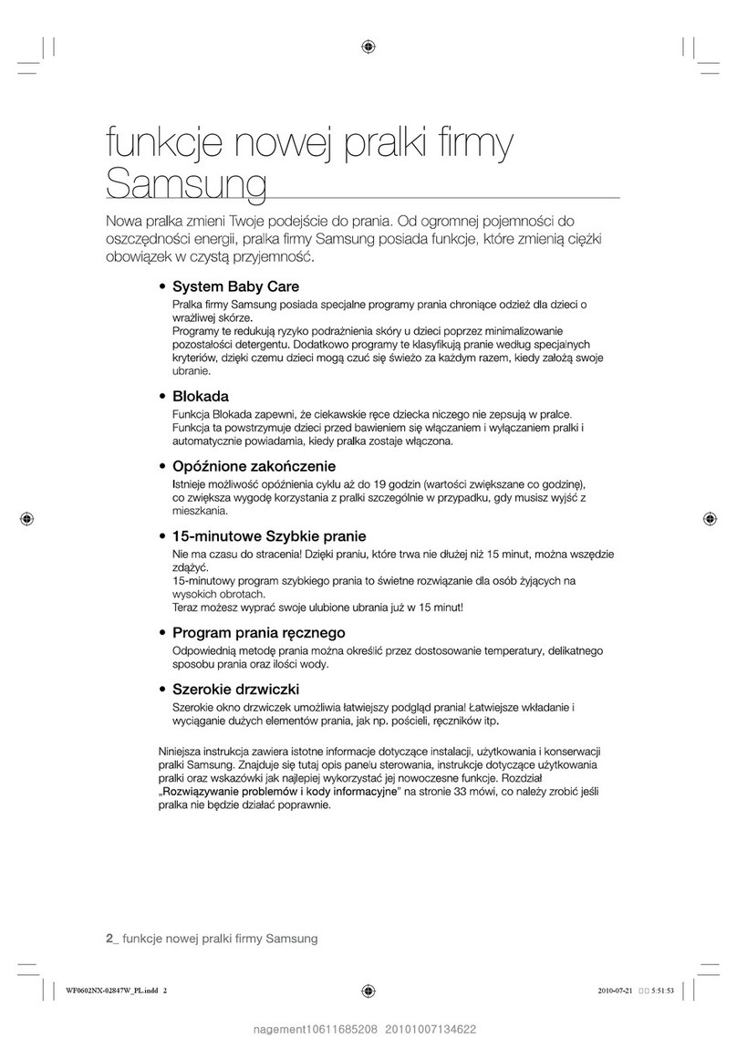 Samsung WF0500NXWG quick guide