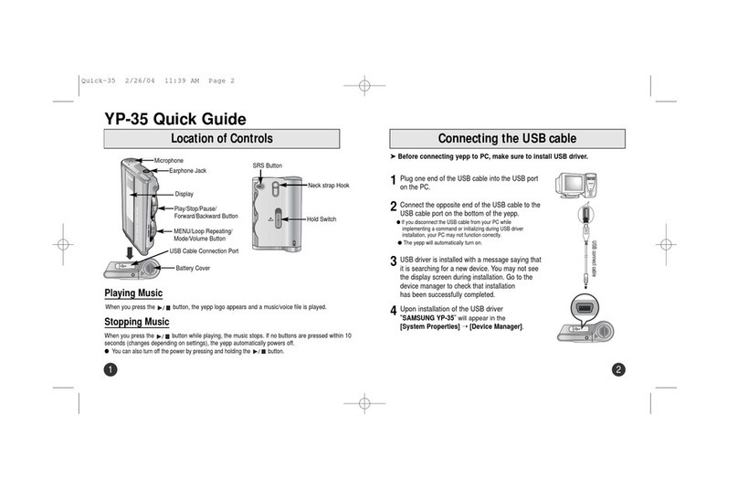 Samsung Yepp YP-35 User manual