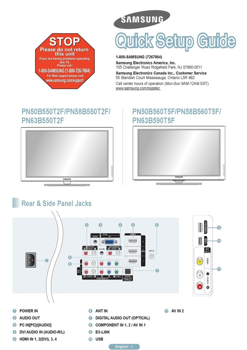 Samsung PN50B550T2F User manual