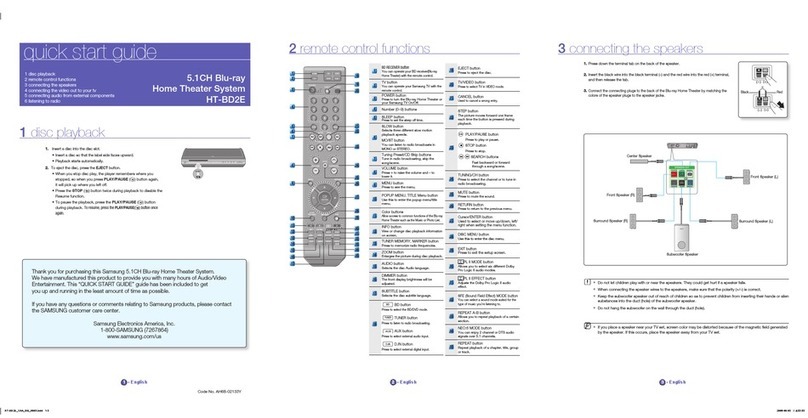 Samsung HT-BD2E User manual
