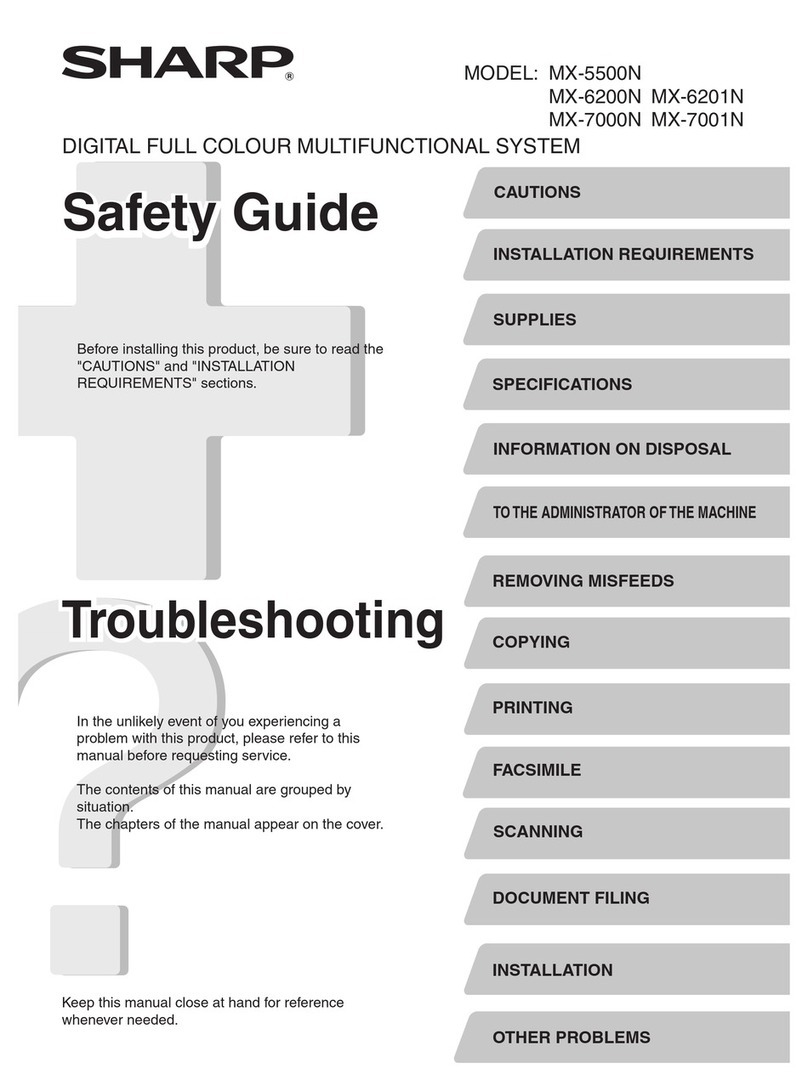 Sharp MX-7001N Series Installation and operating manual