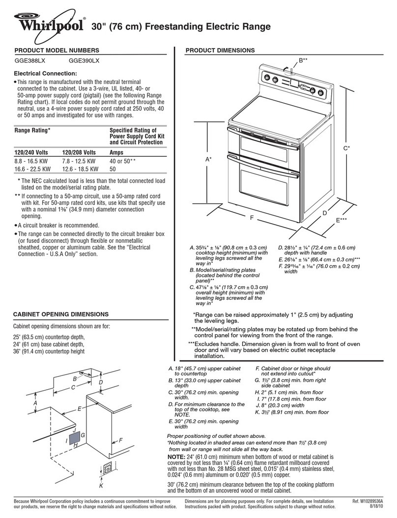 Whirlpool GGE388LXB Parts list manual
