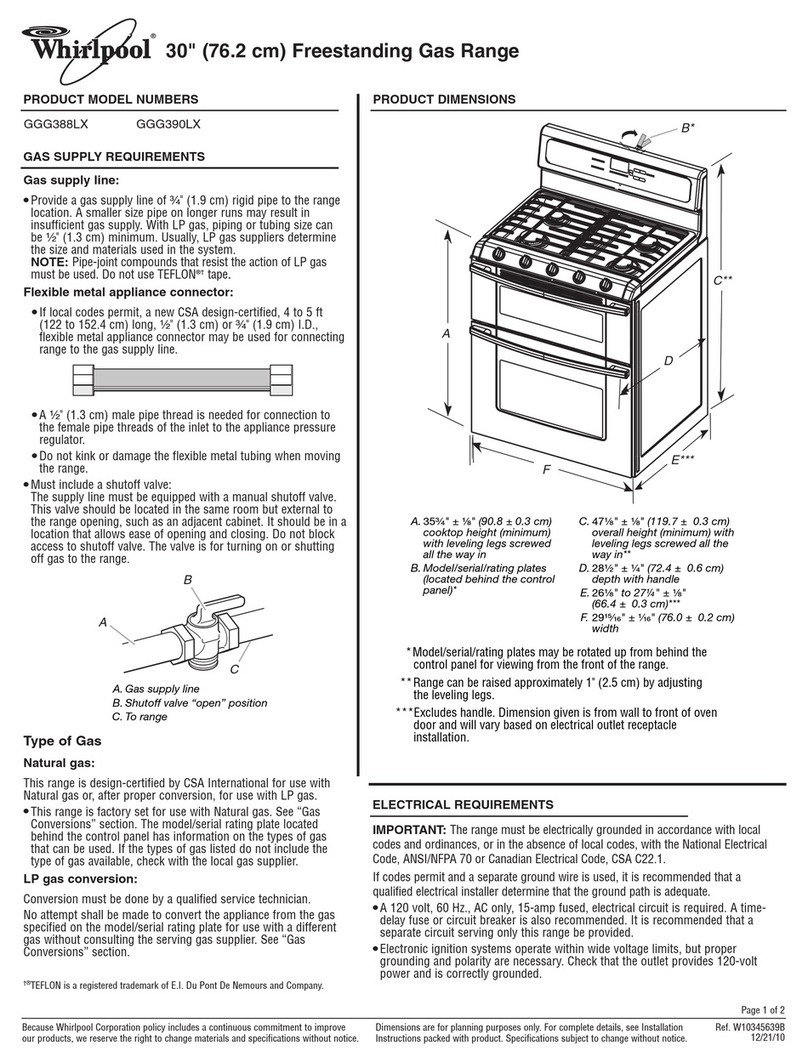 Whirlpool GGG388LXQ Parts list manual