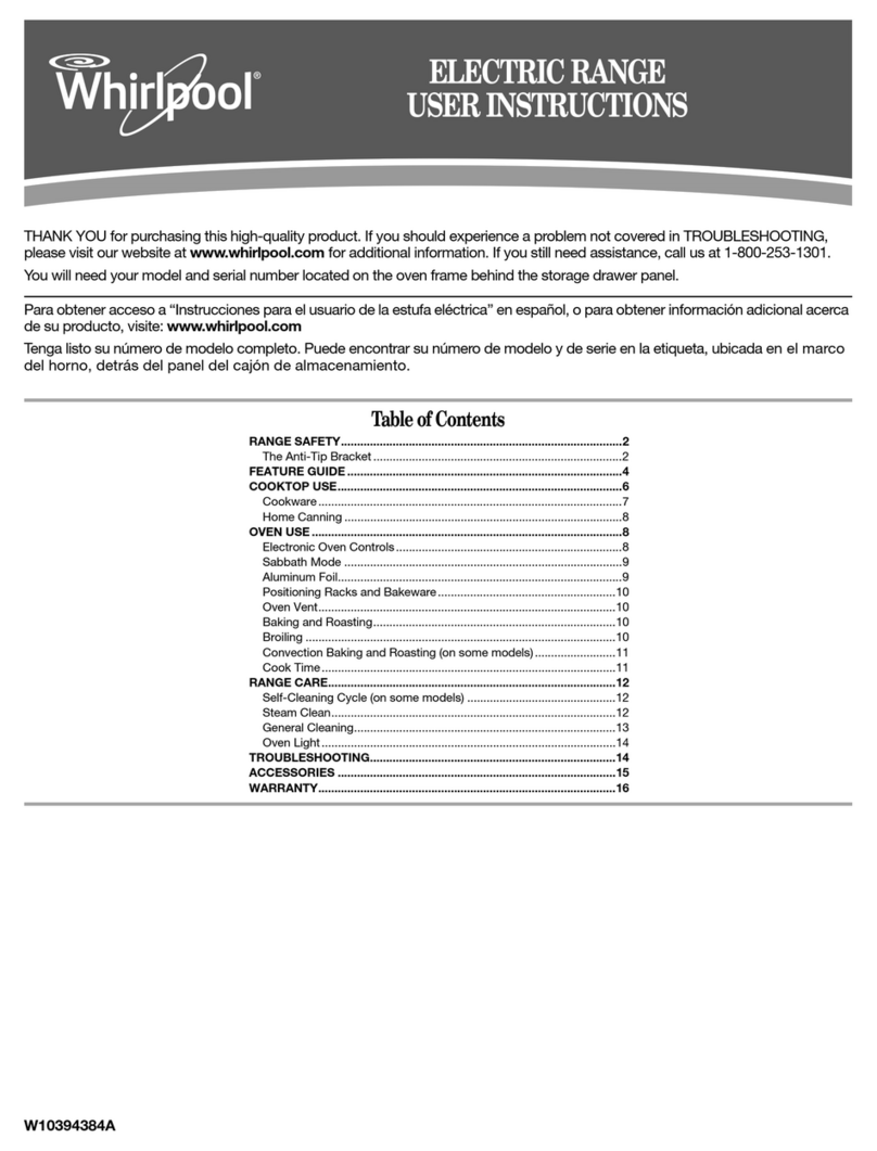 Whirlpool  WFE330W0AB Use & care guide