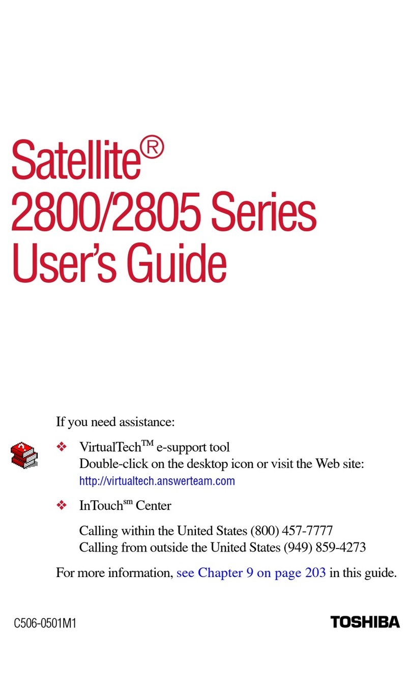 Toshiba 2805-S503 User manual