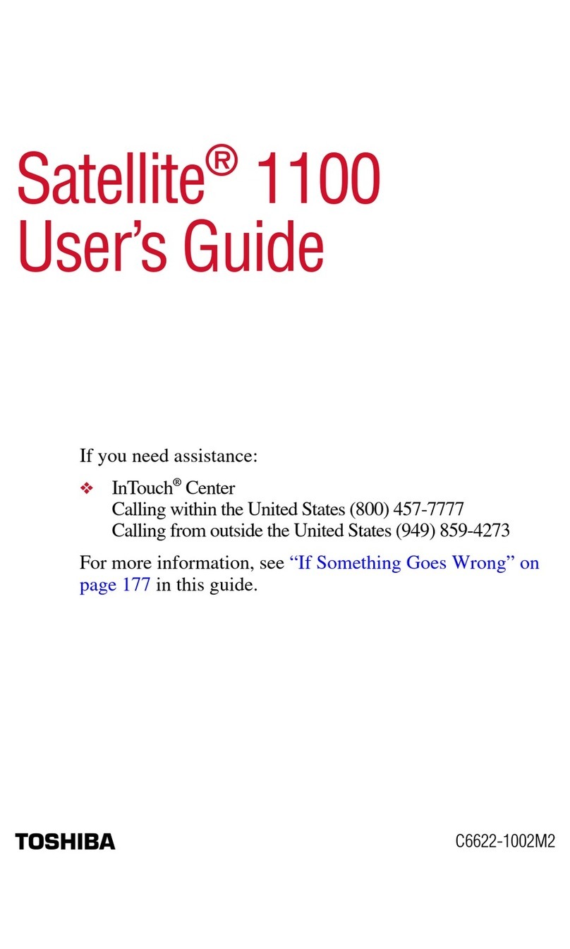 Toshiba 1100-S101 User manual