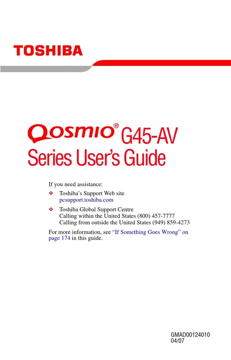 Toshiba G45AV680 - Qosmio - Core 2 Duo GHz user guide