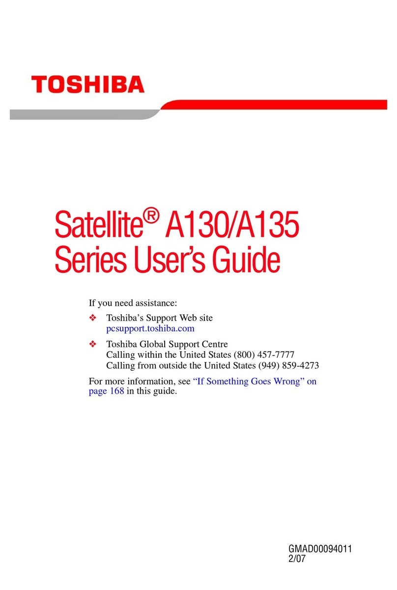 Toshiba A135-S2326 - Satellite - Celeron M 1.6 GHz user guide