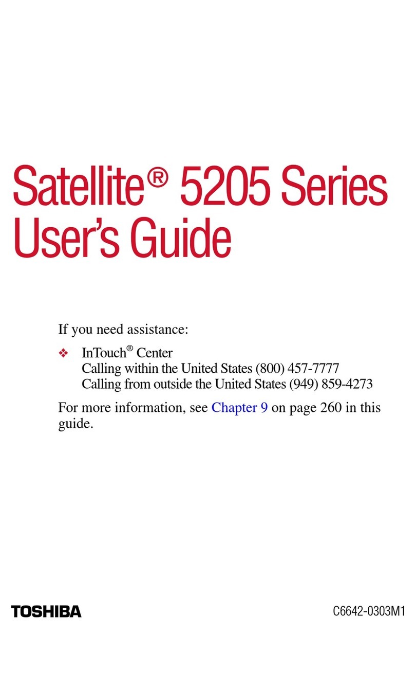 Toshiba 5205 S705 - Satellite - Pentium 4-M 2.4 GHz user guide