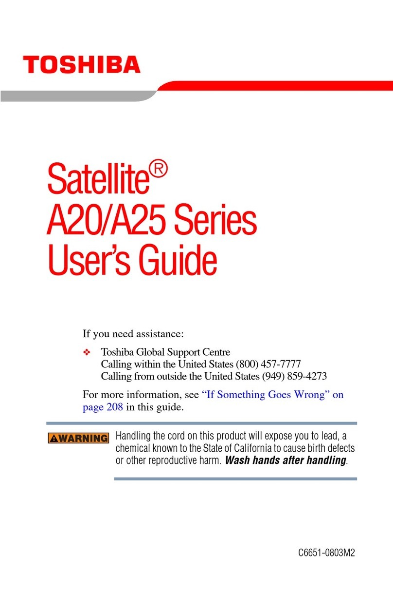 Toshiba A20-S259 - Satellite - Pentium 4 2.66 GHz user guide