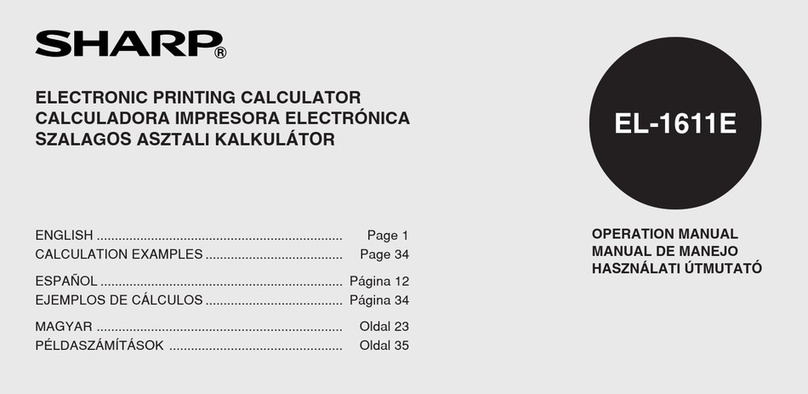 Sharp EL-1611E User manual