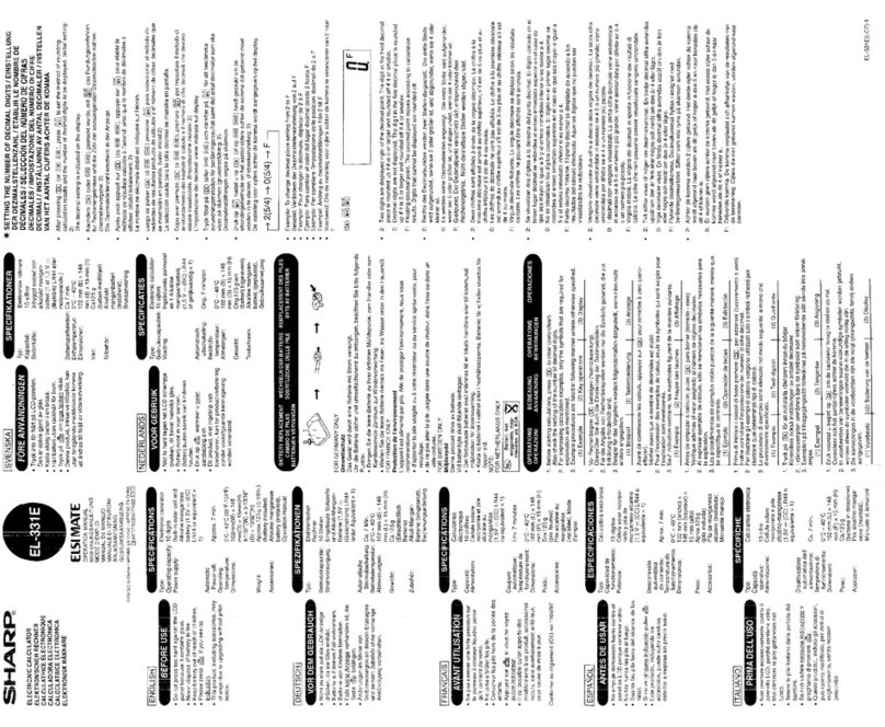 Sharp EL-331ERB User manual