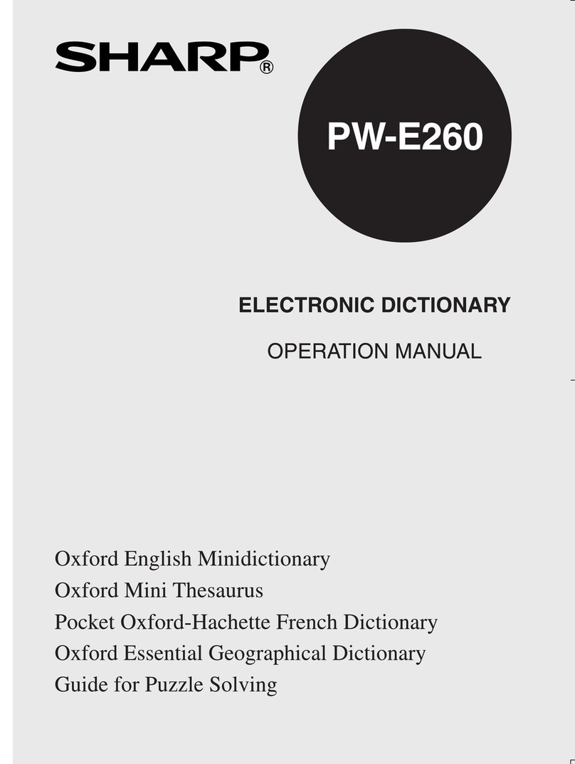 Sharp PW-E260 User manual Sharp PW-E260 User manual