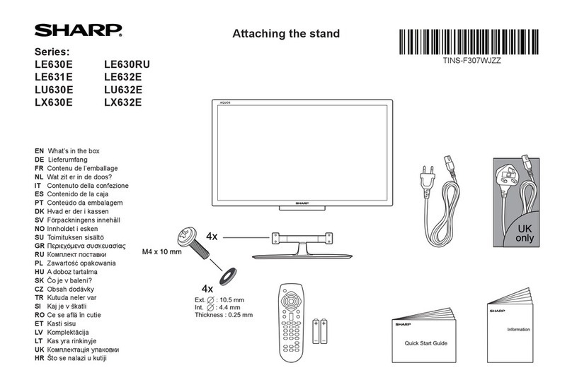 Sharp LC-46LE631E User manual