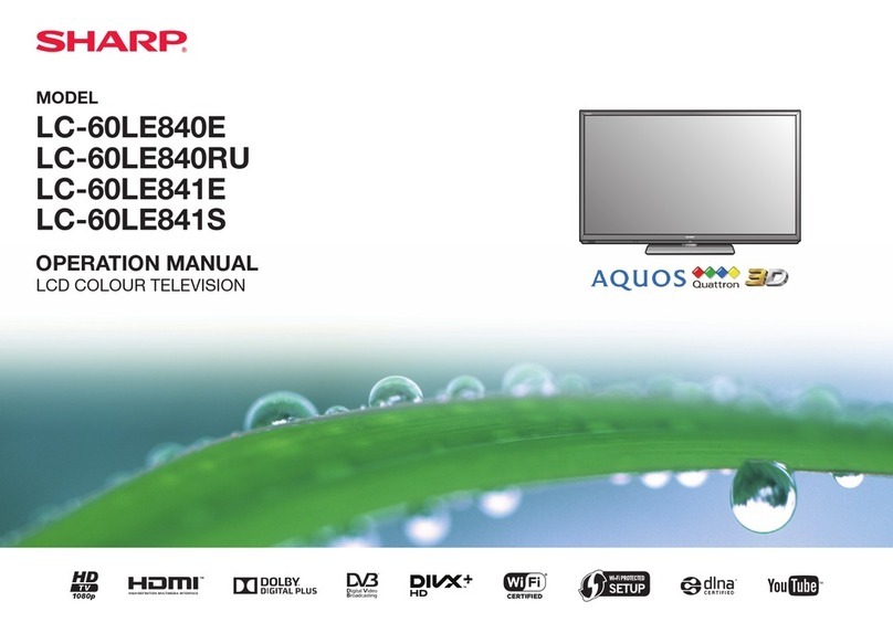 Sharp AQUOS LC-60LE841E User manual