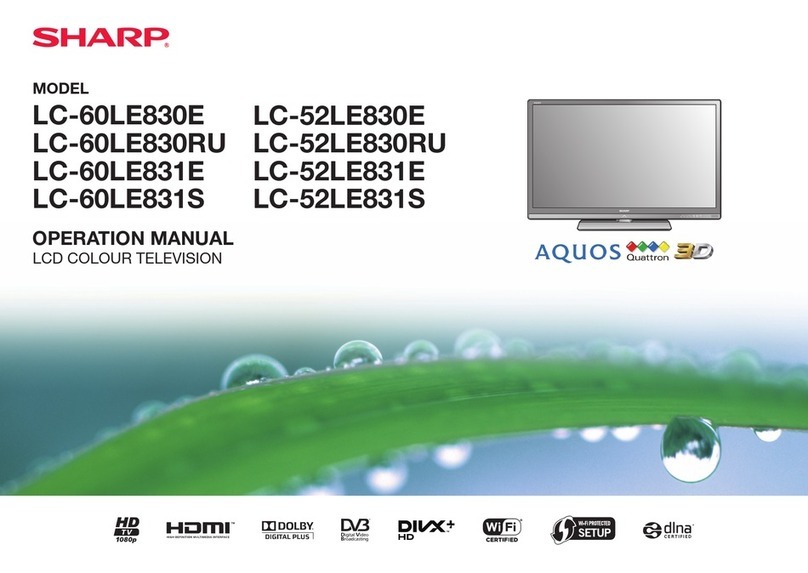 Sharp AQUOS LC-60LE831E User manual