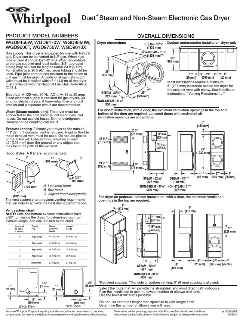 Whirlpool WGD9470WW Parts list manual